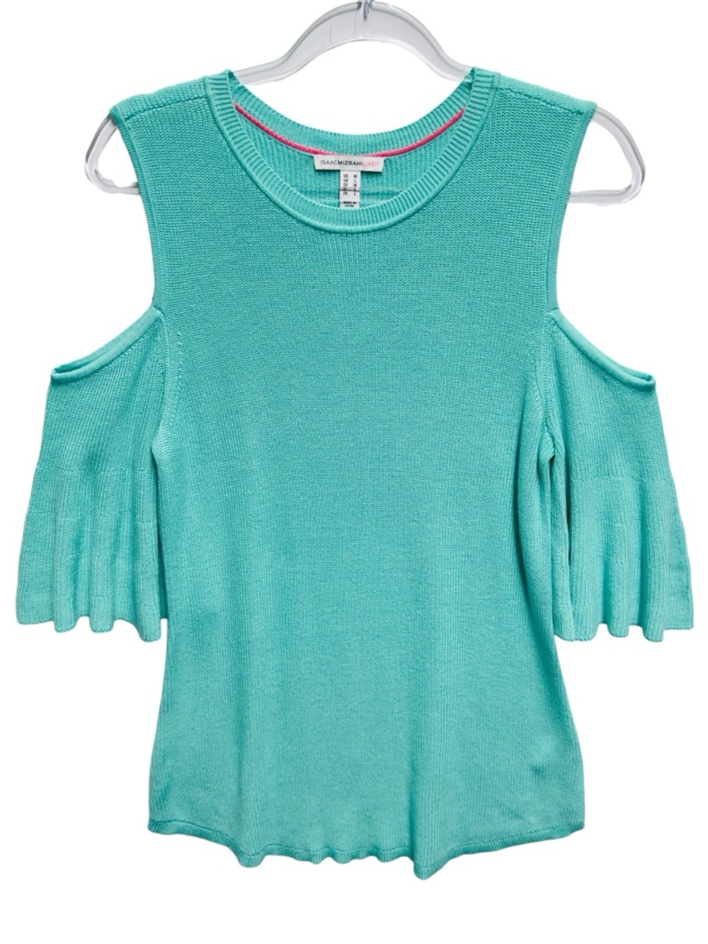 Pure Liquid Cotton Rayon Rib Knit Sweater Top Pullover Jumper